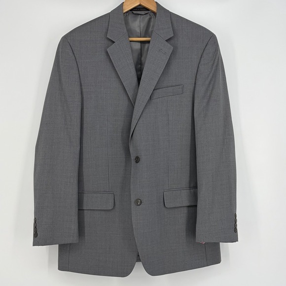 MICHAEL KORS Mens 40L Gray Wool Blend 2 Piece Suit With Dress Pants 32x32 - Picture 2 of 12